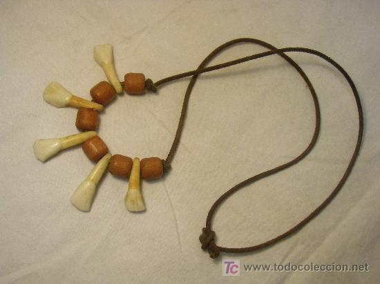 Segunda mano: COLLAR ETNICO CON DIENTES DE CEBRA DE LOS A&Ntilde;OS 60 - Foto 1