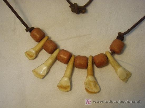 Segunda mano: COLLAR ETNICO CON DIENTES DE CEBRA DE LOS A&Ntilde;OS 60 - Foto 3