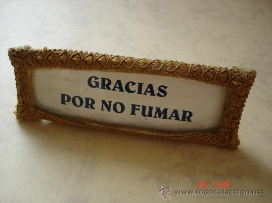 Segunda mano: ALMOADILLA RIBETEADA CON LAS PALABRAS: GRACIAS POR NO FUMAR - Foto 1