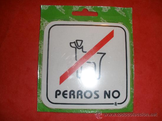 Segunda mano: Se&ntilde;al adhesiva, perros no. - Foto 1