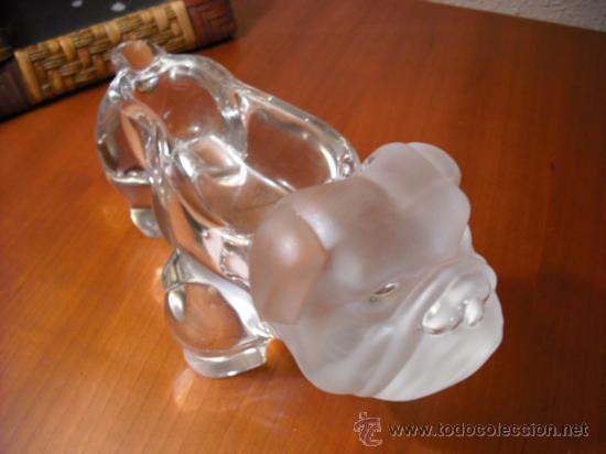 Segunda mano: CENICERO CRISTAL PERRO BULLDOG - Foto 1