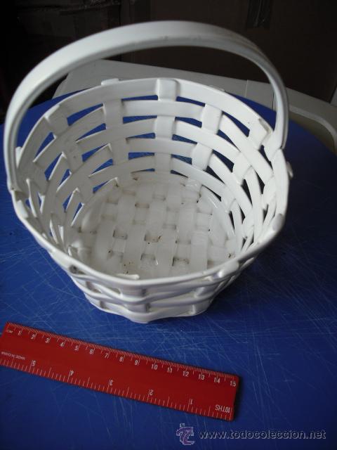Segunda mano: CESTA TRENZADA DE CERAMICA - Foto 2