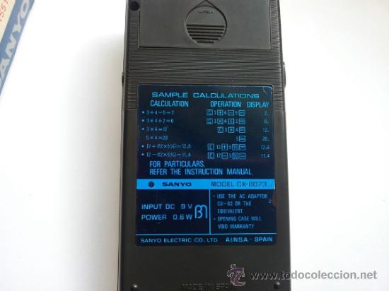Segunda mano: CALCULADORA SANYO CX 8073 NUEVA - Foto 2