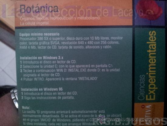 Segunda mano: ENCICLOPEDIA INTERACTIVA DE BOTANICA EN CD - Foto 3