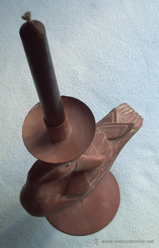 Segunda mano: Candelabro en madera y metal de Artespa&ntilde;a (pato) - Foto 1