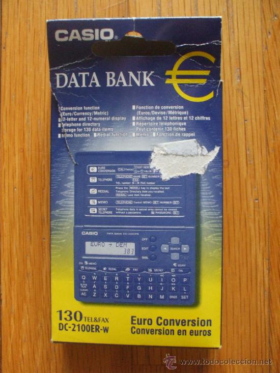 Segunda mano: CASIO DATA BANK DC-2100ER-W EURO CONVERSION - Foto 3