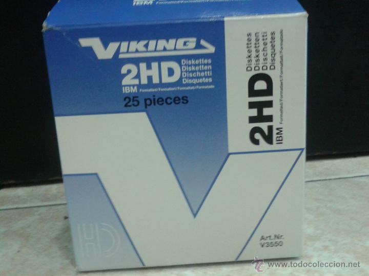 Segunda mano: Caja 25 diskettes virgenes 2HD IBM Viking - Foto 1