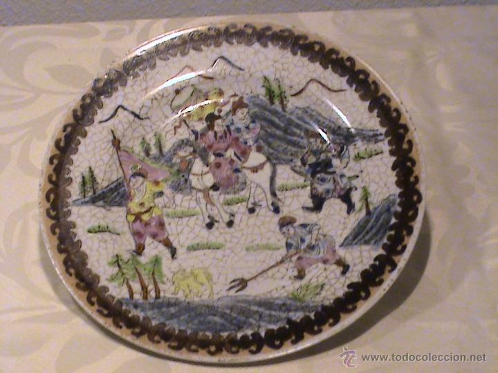 Segunda mano: Plato de porcelana con escena japonesa. - Foto 1