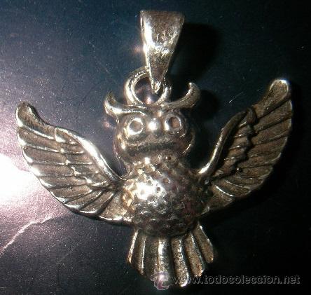Segunda mano: colgante buho en plata de ley - 3cms - Foto 1