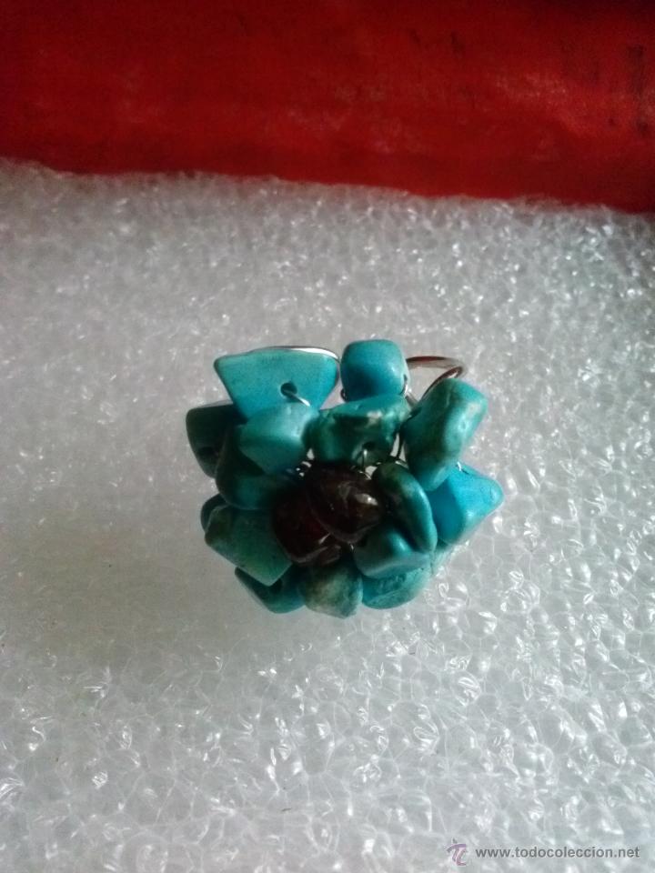 Segunda mano: Anillo en metal con turquesa - Foto 2