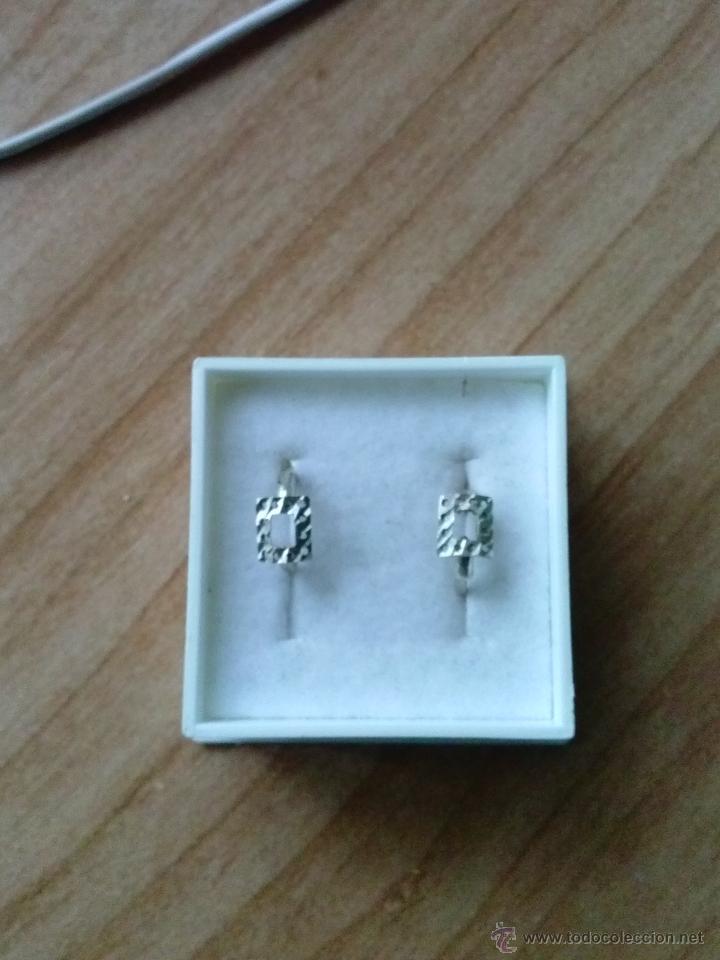 Segunda mano: Pendientes en plata labrada  925mmg pureza. A&ntilde;o 1995 - Foto 1