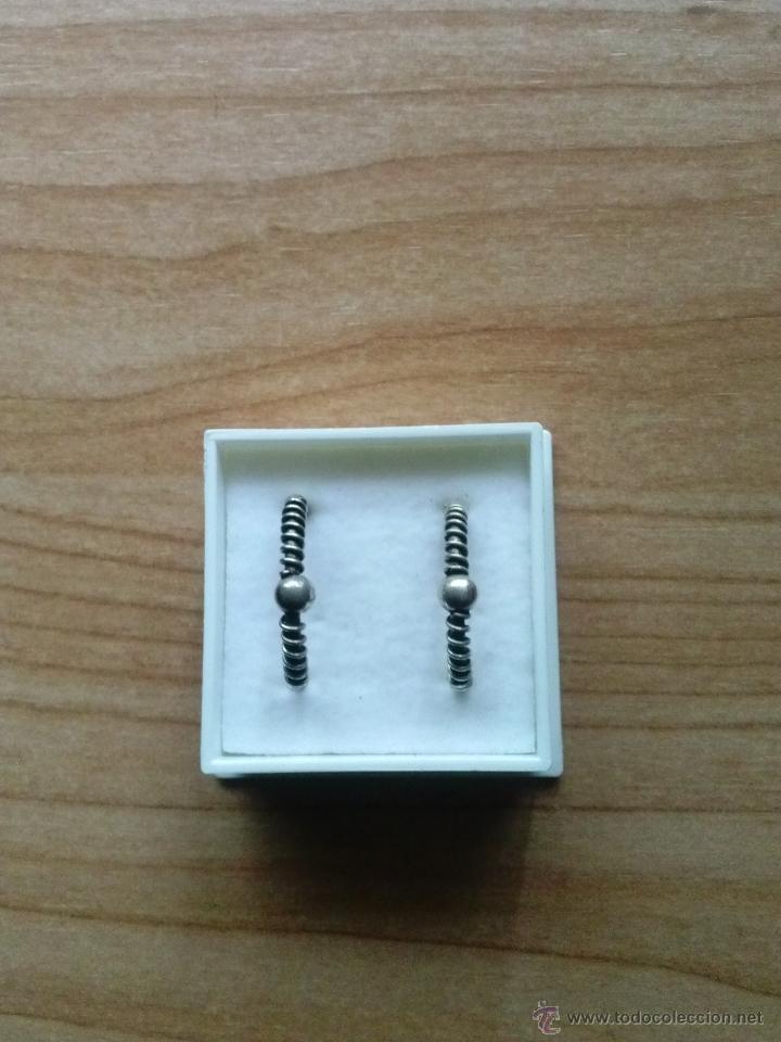 Segunda mano: Pendientes en plata labrada  925mmg pureza. A&ntilde;o 1993 - Foto 1