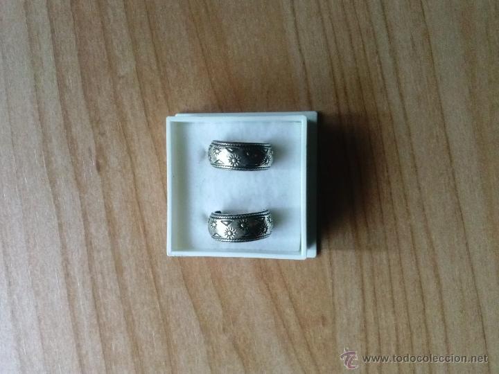 Segunda mano: Pendientes en plata labrada  925mmg pureza. A&ntilde;o 1994 - Foto 1