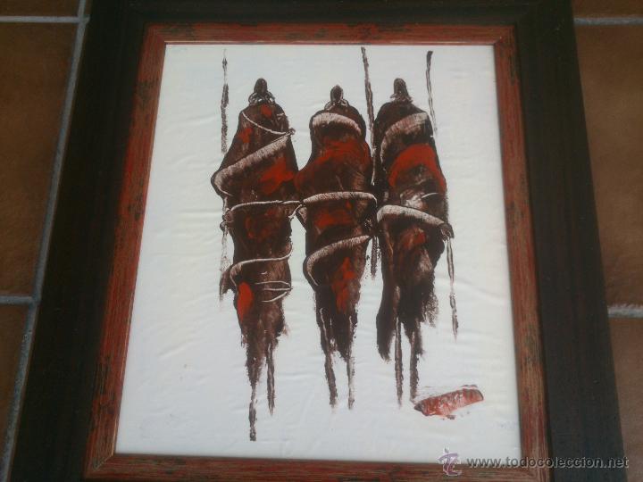 Segunda mano: CUADRO OLEO TRIBU AFRICANA - Foto 2
