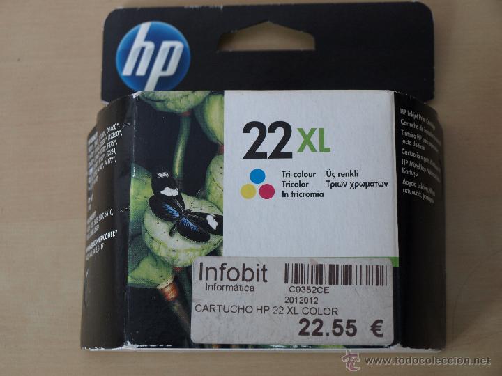 Segunda mano: CARTUCHO ORIGINAL COLOR HP Nº 22 XL. CADUCIDAD SEPTIEMBRE 2013. SIN USAR. VER FOTOS Y DESCRIPCION