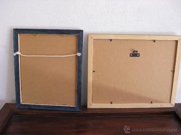 Segunda mano: DOS CUADROS ENMARCADOS EN MADERA. - Foto 3
