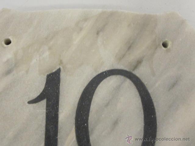 Segunda mano: Placa de m&aacute;rmol con n&ordm; 10, para n&uacute;mero de casa. - Foto 2