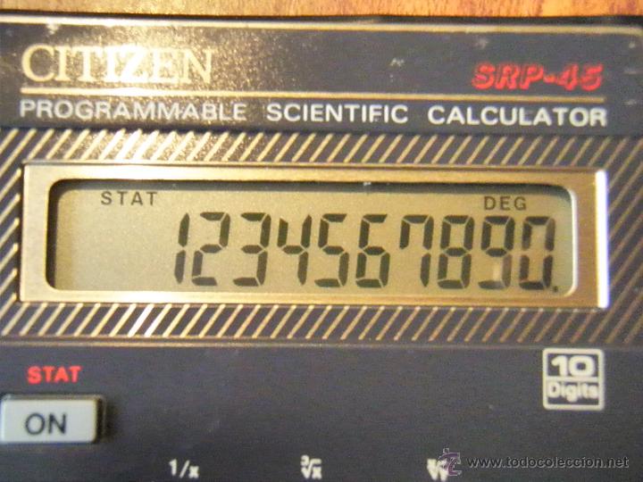 Segunda mano: CALCULADORA CITIZEN SRP-45 SRP 45 FUNCIONA PERFECTA - Foto 4