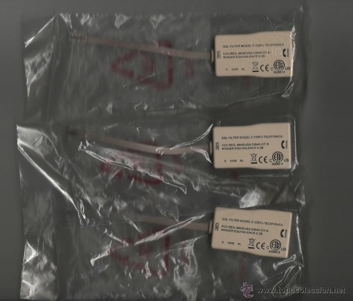 Segunda mano: 3 MICROFILTROS SUPRESOR DE RUIDO E INTERFERENCIAS - ADSL. - Foto 2