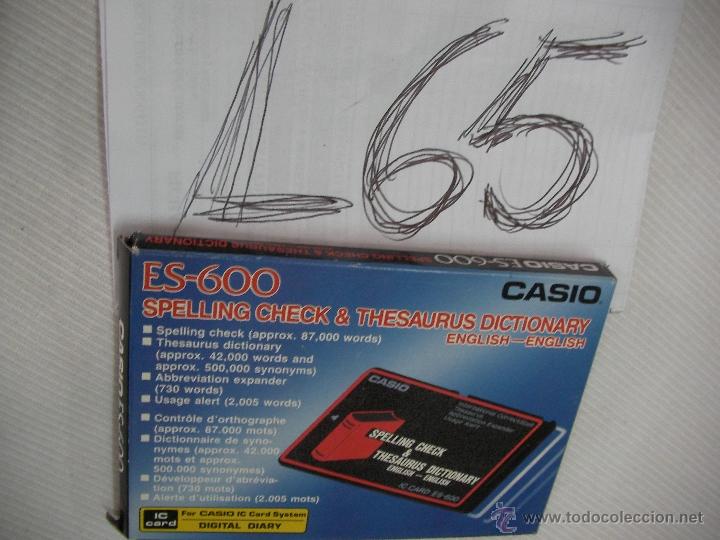 Segunda mano: ACCESORIO PARA COMPUTADORAS CASIO ES-600 SPELLING CHECK & THESAURUS DICTIONARY - Foto 1