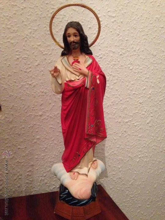 Segunda mano: Sagrado corazon jesus talla olot? cristo - Foto 1