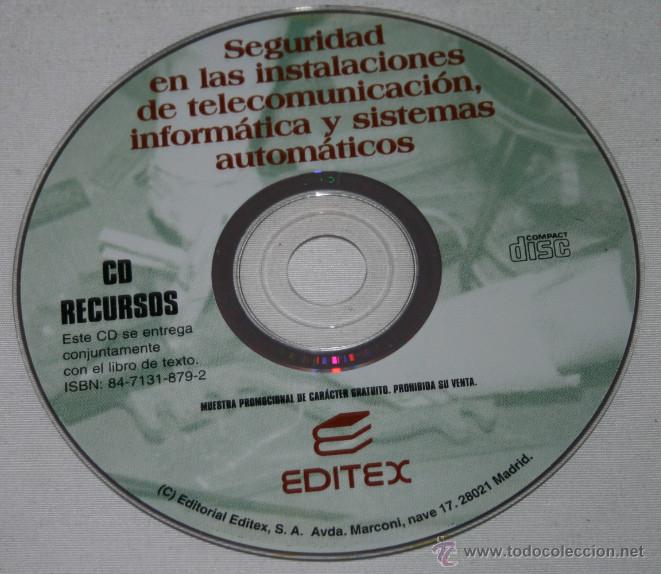 Segunda mano: CD PROGRAMA, SEGURIDAD EN LAS INSTALACIONES DE TELECOMUNICACION INFORMATICA Y SISTEMAS AUTOMATICOS - Foto 1