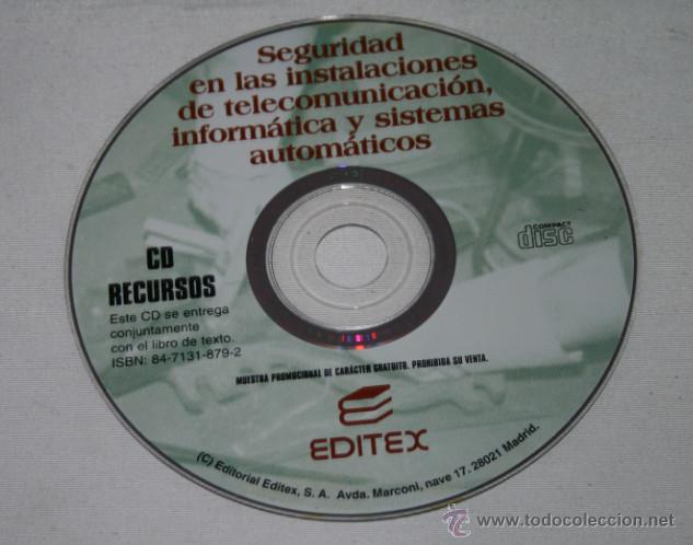 Segunda mano: CD PROGRAMA, SEGURIDAD EN LAS INSTALACIONES DE TELECOMUNICACION INFORMATICA Y SISTEMAS AUTOMATICOS - Foto 2