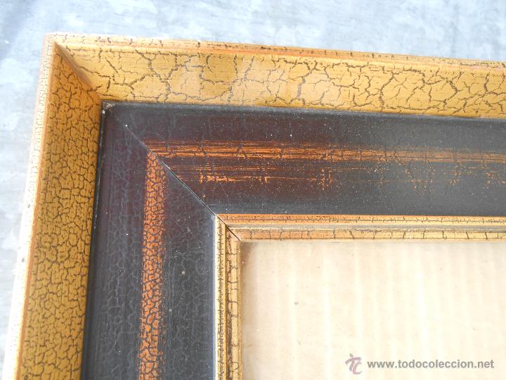 Doehnert Marco de madera Pinner 40x40 cm - marrón-oro - Cristal
