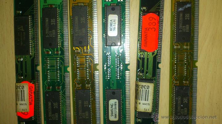 D'Occasion: 6 memorias RAM 72 CONCTACTOS 8Mbytes c/u