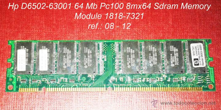 Segunda mano: MEMORIA HP D6502-63001 - 64MB PC100 - Foto 1