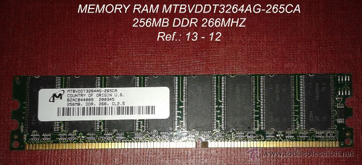Segunda mano: MEMORIA 256 MB DDR 266MHZ - Foto 1