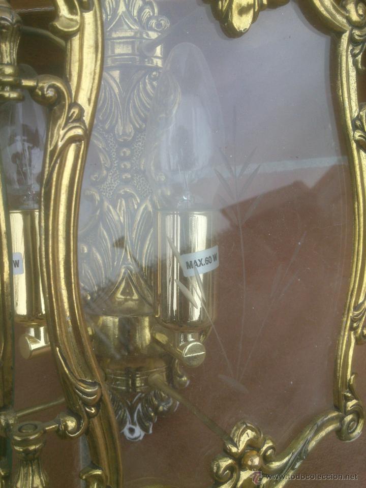 Segunda mano: APLIQUE DOBLE DE PARED,CRISTAL TALLADO - Foto 4
