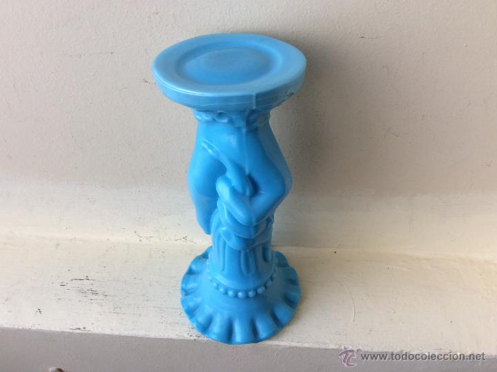 Segunda mano: JARRON DE OPALINA AZUL CON MANO Y CUERNO DE LA ABUNDANCIA El dedo - Foto 4