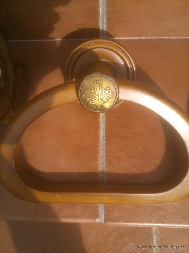 Segunda mano: JUEGO ACCESORIOS BA&Ntilde;O DE MADERA - Foto 3