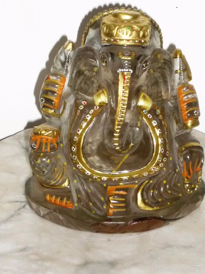 Segunda mano: Escultura de cristal de roca de Ganesha - Foto 2