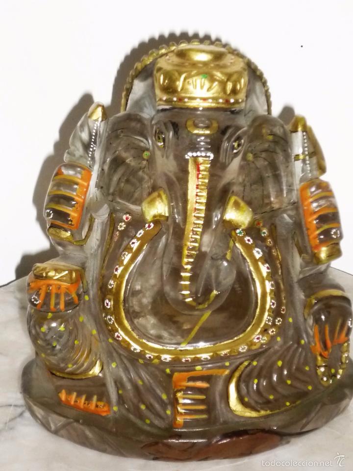 Segunda mano: Escultura de cristal de roca de Ganesha - Foto 3