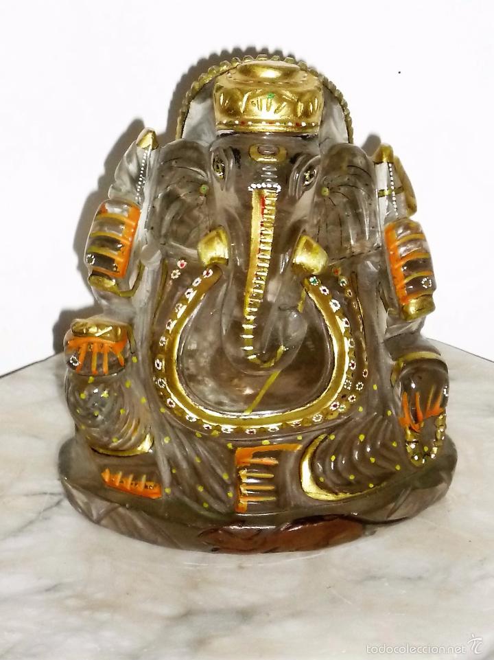 Segunda mano: Escultura de cristal de roca de Ganesha - Foto 4