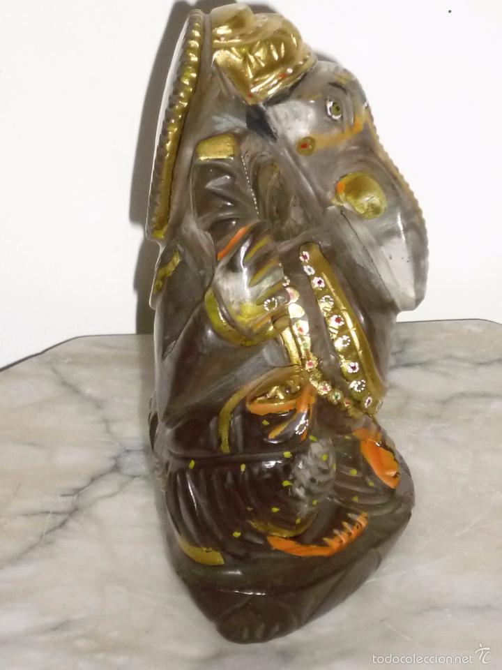 Segunda mano: Escultura de cristal de roca de Ganesha - Foto 5