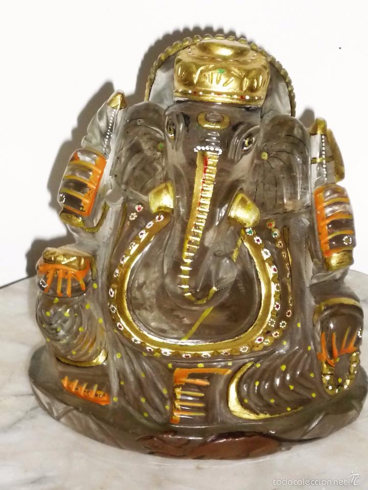 Segunda mano: Escultura de cristal de roca de Ganesha - Foto 8