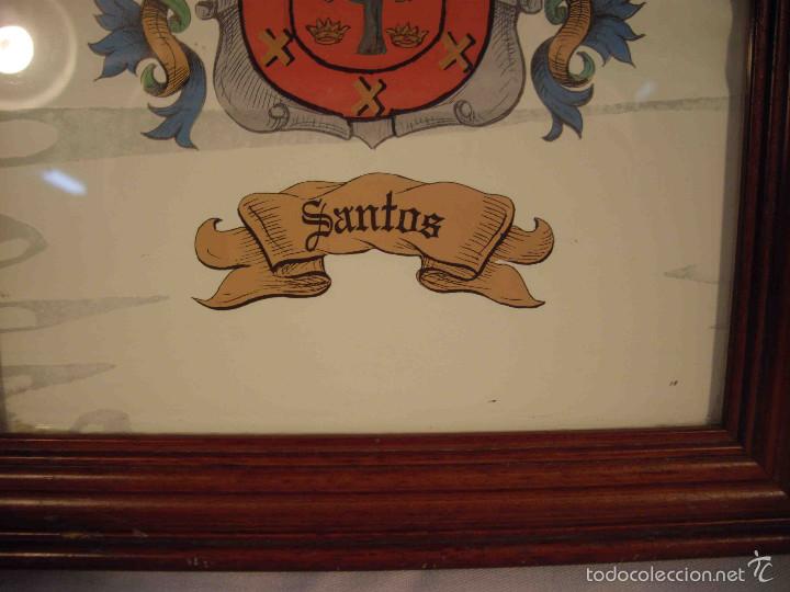 Segunda mano: CUADRO ESCUDO HERALDICO SANTOS - Foto 2