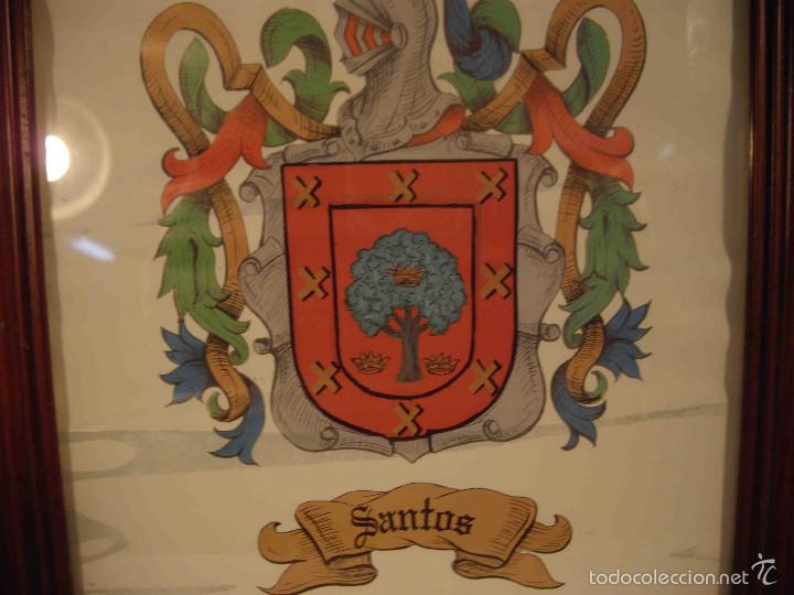 Segunda mano: CUADRO ESCUDO HERALDICO SANTOS - Foto 3