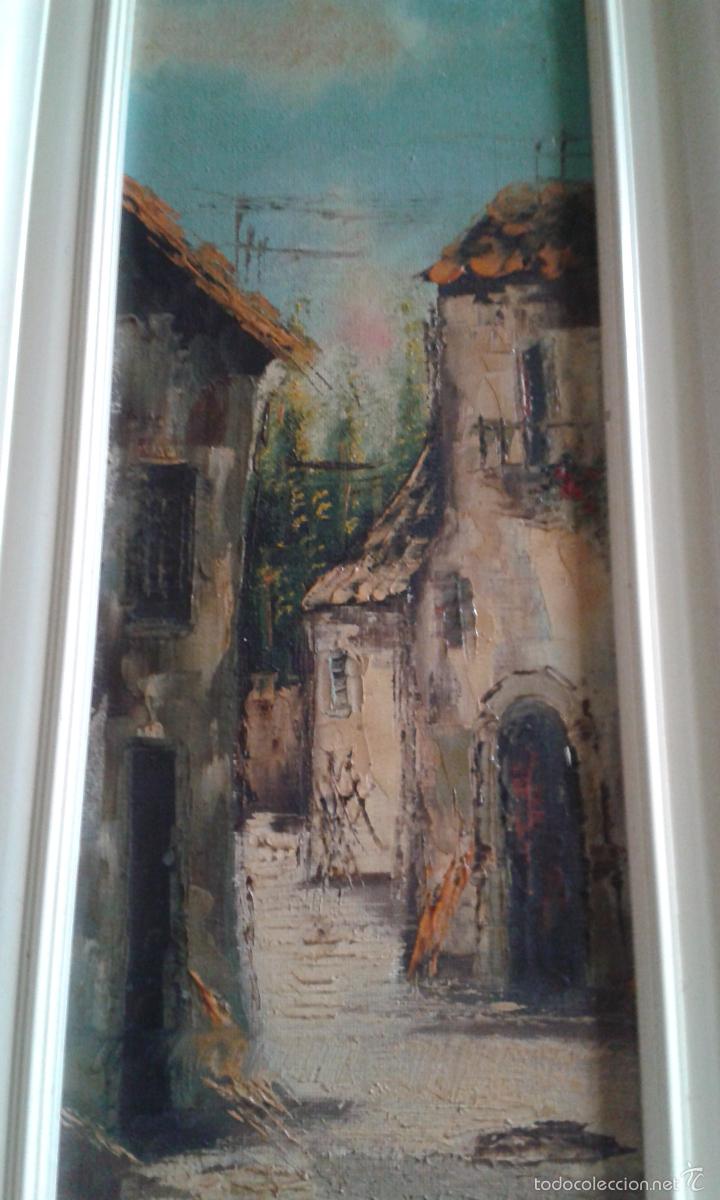 Segunda mano: CUADRO &acute;PINTADO AL &Oacute;LEO, CALLE - Foto 2
