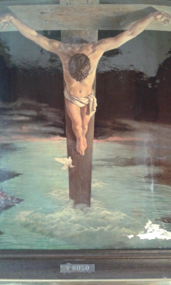 Segunda mano: CUADRO DE CRISTO IMITACI&Oacute;N ESMALTE (V.ROSO) - Foto 2