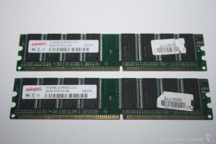 Segunda mano: Lote de 2 chips de memoria ddr 400 de 512 Mb - Foto 1