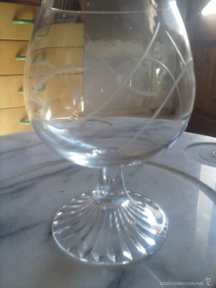 Segunda mano: COPA DE BOHEMIA + CALENTADOR CONYAC. - Foto 2