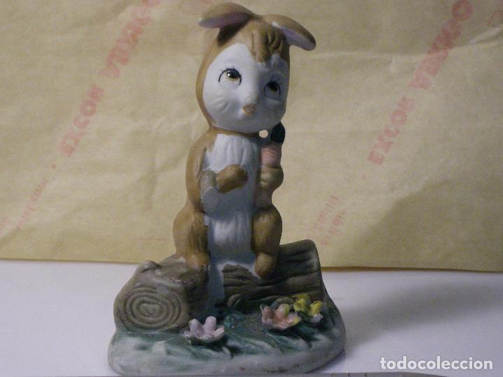 Segunda mano: CONEJITO REPOSANDO *** FIGURA MINI  DECORATIVA *** - Foto 2