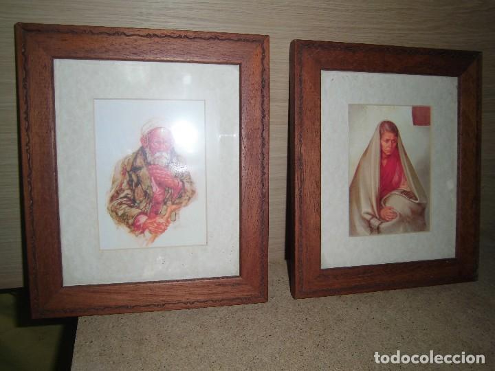 Segunda mano: dos cuadros con laminas de ancianos - Foto 1