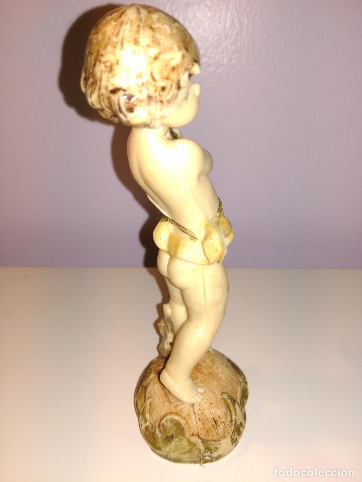 Segunda mano: FIGURA DE NI&Ntilde;O O QUERUBIN, TOCANDO UN ARPA. - Foto 4