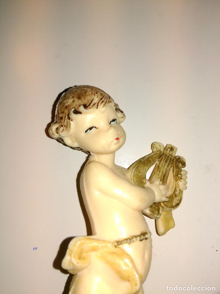 Segunda mano: FIGURA DE NI&Ntilde;O O QUERUBIN, TOCANDO UN ARPA. - Foto 6