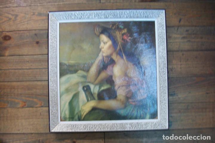 Segunda mano: ANTIGUO CUADRO DE MUJER - Foto 1